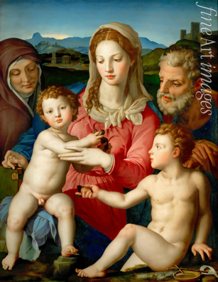 Bronzino Agnolo - The Holy Family with Saint Anne and the Infant Saint John the Baptist