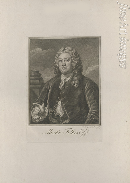Hogarth William - Portrait of Martin Folkes (1690-1754) 