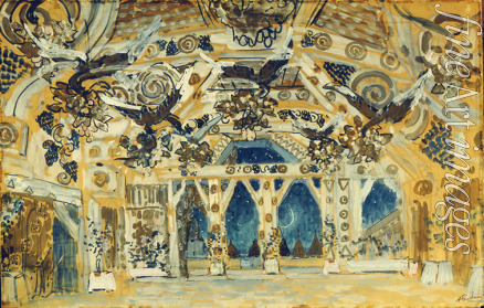 Golovin Alexander Yakovlevich - Stage design for the theatre play The Lady from the Sea by H. Ibsen