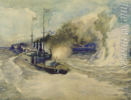 Semyonov Mikhail Mikhailovich - The naval battle between the Black Sea Fleet and the German armored cruiser Goeben on 5 November 1914