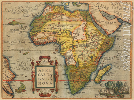 Ortelius Abraham - Africae Tabula Nova. From Theatrum Orbis Terrarum 
