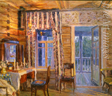 Moravov Alexander Viktorovich - Interior with a icon lamp