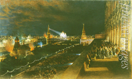 Makowski Nikolai Jegorowitsch - Festbeleuchtung des Moskauer Kreml