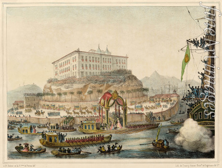Debret Jean-Baptiste - Landing of Archduchess Maria Leopoldina in Rio de Janeiro on 5 November 1817. From 