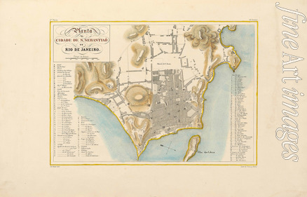 Debret Jean-Baptiste - Plan of the city of Rio de Janeiro. From 