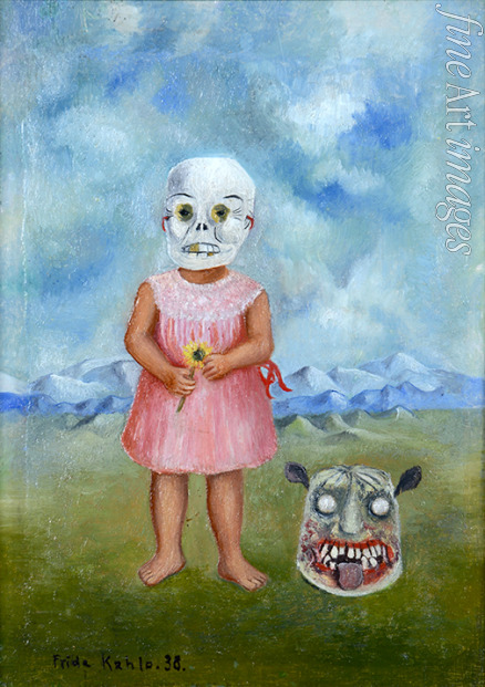 Kahlo Frida - Girl with Death Mask (Niña con máscara de muerte)