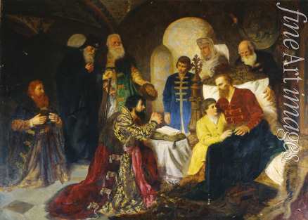 Kotarbinsky Vasilii (Wilhelm) Alexandrovich - The sick Prince Dmitry Pozharsky receive the Moscow ambassadors