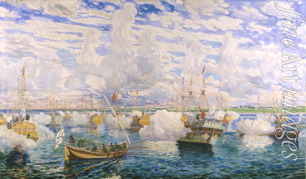 Kardovsky Dmitri Nikolayevich - The Fleet of Peter I on Lake Pleshcheyevo on 25 August 1692