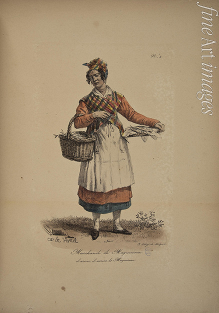Delpech François Séraphin - Mackerel seller. From the Series 