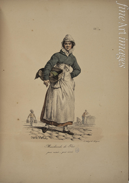 Delpech François Séraphin - Pea seller. From the Series 