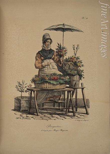 Delpech François Séraphin - Blumenmädchen. Aus der Serie 