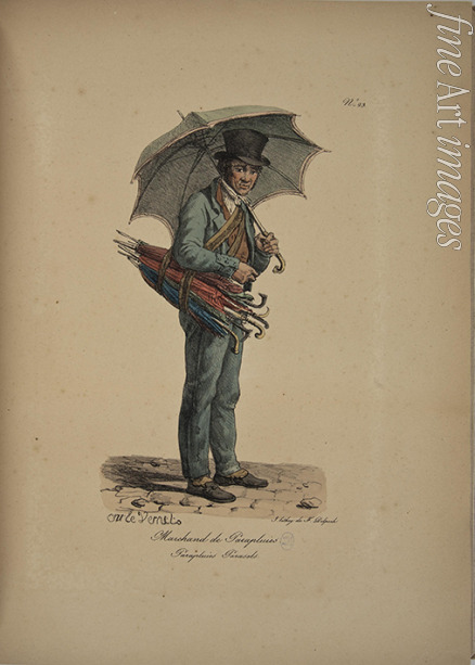 Delpech François Séraphin - Umbrella seller. From the Series 