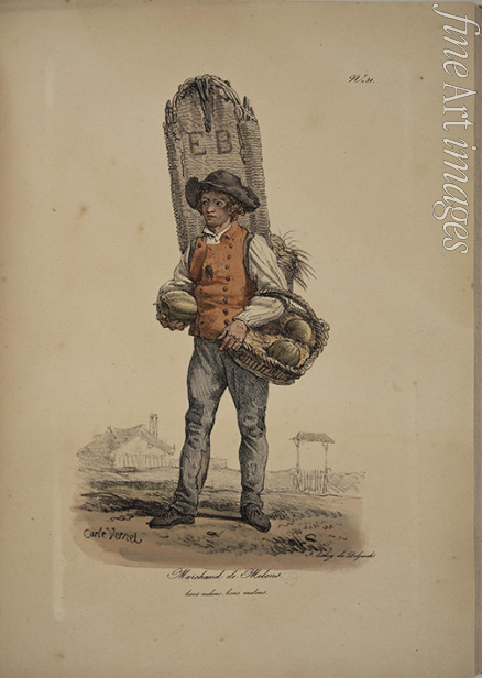 Delpech François Séraphin - Melon seller. From the Series 