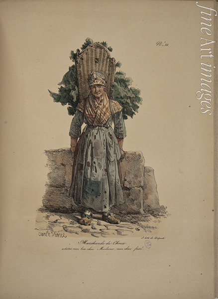 Delpech François Séraphin - Cabbage seller. From the Series 