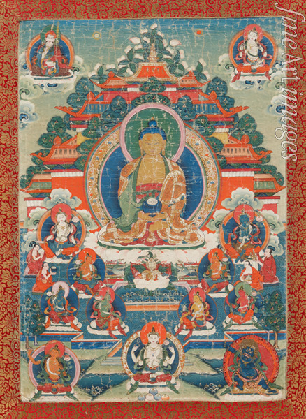 Tibetische Kultur - Thangka von Amitabha im Reinland von Sukhavati