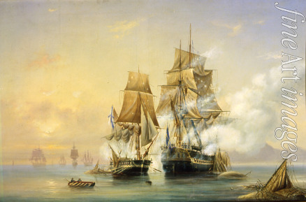 Bogoljubow Alexei Petrowitsch - Die russische Schaluppe Merkur erobert die schwere schwedische Fregatte Venus am 21. Mai 1789