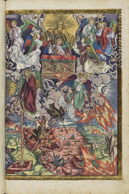 Dürer Albrecht - Das siebente Siegel und die ersten vier Posaunen. Aus der Apokalypse (Offenbarung des Johannes)