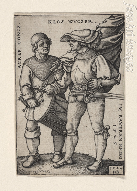 Beham Hans Sebald - Standard-Bearer and Drummer in the Peasants' War of 1525