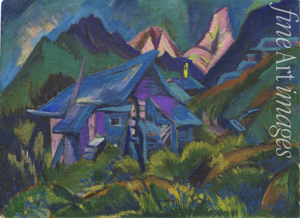 Kirchner Ernst Ludwig - Alpine Huts and the Corn da Tinizong