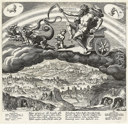 Sadeler Jan (Johannes) der Ältere - Saturn. (Planetarum effectus et eorum in signis zodiaci)
