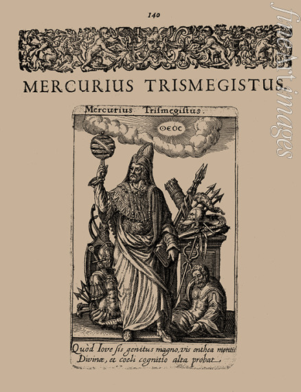 Bry Johann Theodor de - Hermes Trismegistus. From De divinatione et magicis praestigiis 
