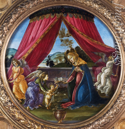 Botticelli Sandro - Madonna and Child with Three Angels (Madonna del Padiglione)