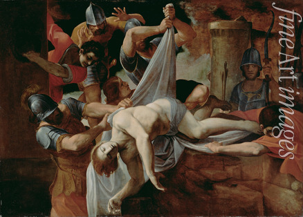 Carracci Lodovico - Der heilige Sebastian wird in die Cloaca Maxima geworfen