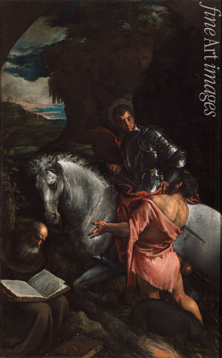 Bassano Jacopo il vecchio - Saint Martin and the Beggar with Saint Anthony the Abbot