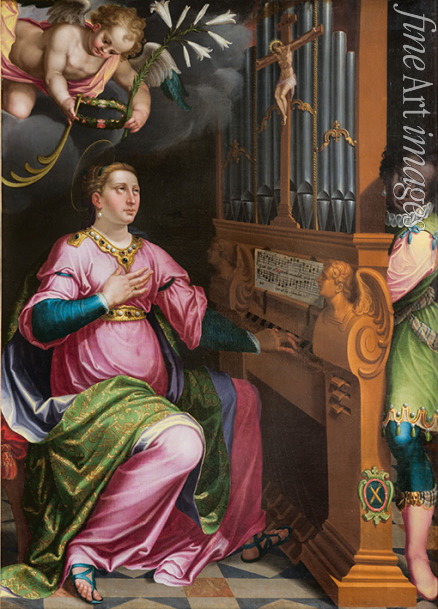 Gnocchi Giovanni Pietro - Heilige Cäcilia, von einem Engel gekrönt