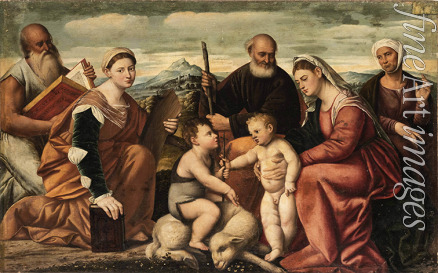Licinio Bernardino - Madonna und Kind mit der Heiligen (Sacra conversazione)