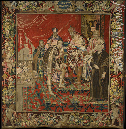Anonymous master - The abdication of Emperor Charles V in favor of his son Philip II, from 