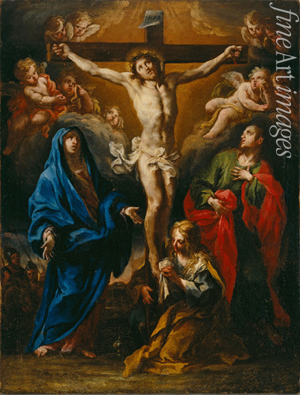 Conca Sebastiano - Kreuzigung Christi mit der Madonna, Heiligen Johannes dem Täufer und Maria Magdalena