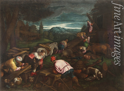 Bassano Francesco der Jüngere - Der Bau der Arche Noah