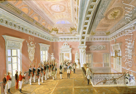Schwarz Gustav - Changing of the Guard in the Pavlovsk Palace at the time of Paul I