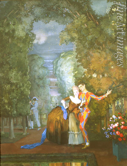 Somov Konstantin Andreyevich - Harlequin and a Lady