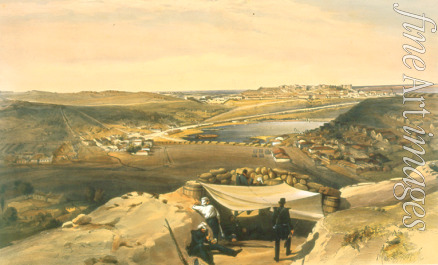 Simpson William - Städtische Batterie, oder Innenansicht der Festung am 12. Februar 1855