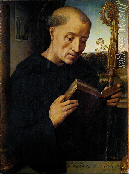 Memling Hans - Der Heilige Benedikt (Triptychon von Benedetto Portinari, linke Tafel)