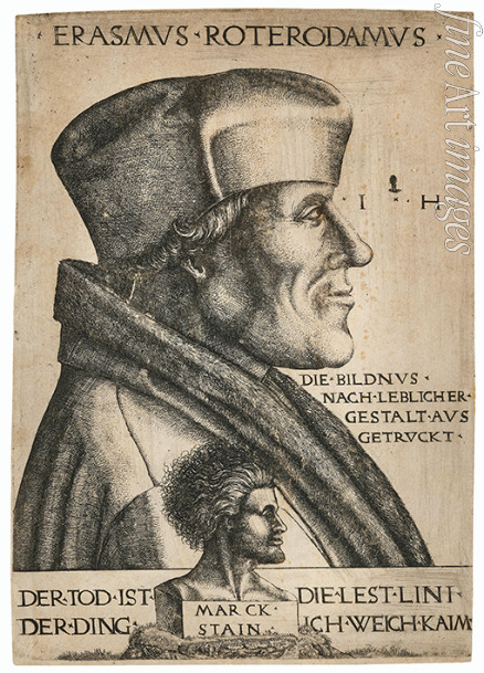 Hopfer Hieronymus - Bildnis Erasmus von Rotterdam (1467-1536) 