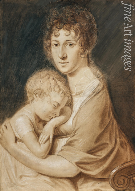 Krafft Barbara - Selbstbildnis mit Sohn Johann August (1792-1870)
