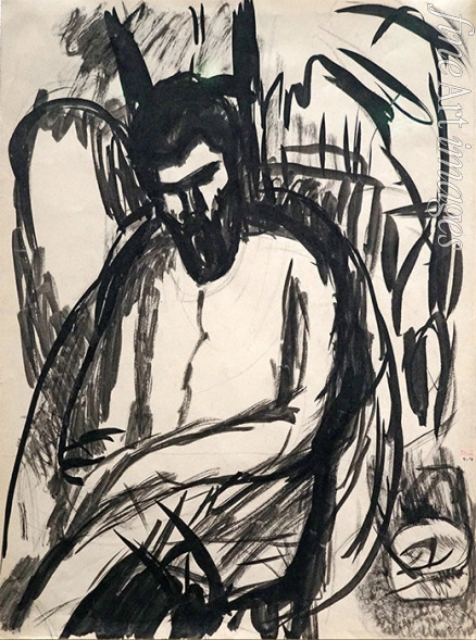 Modigliani Amedeo - Porträt von Constantin Brancusi (1876-1957)