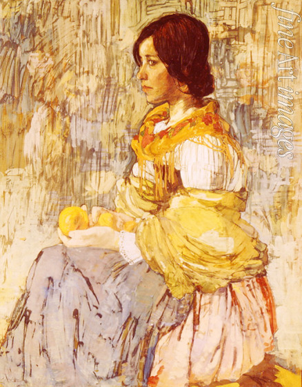 Kravchenko Alexei Ilyich - An Italian woman with oranges