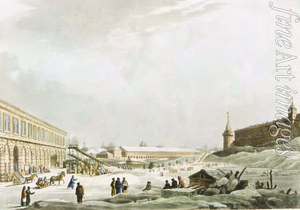 Barthe Gerard de la - View of a Ice Skating Rink during Carnival Time in Moscow