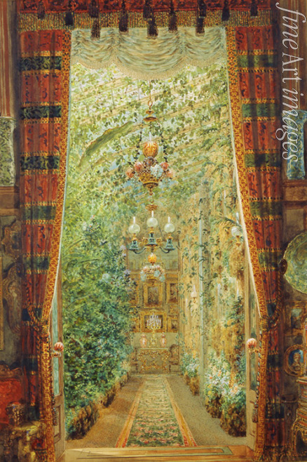 Sadownikow Wassili Semjonowitsch - Der Wintergarten im Jussupow-Palais in St. Petersburg