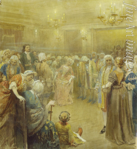 Lebedev Klavdi Vasilyevich - The Assembly at the time of Peter I