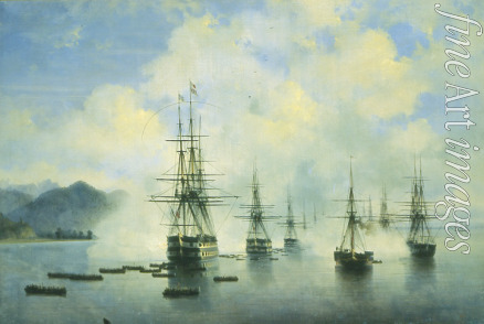 Aivazovsky Ivan Konstantinovich - The Landing of General N. Raevsky at Subashi on July 1839