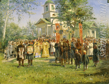 Makovsky Vladimir Yegorovich - Easter procession in Ukraine