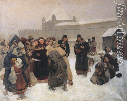 Lebedev Klavdi Vasilyevich - The Priest Employment at the Kremlin Wall