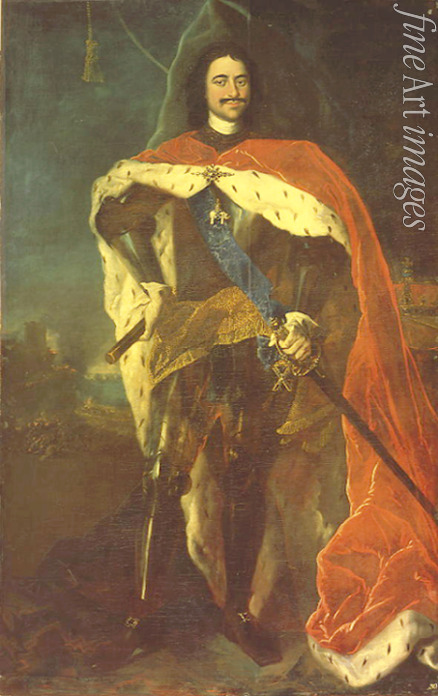 Caravaque Louis - Porträt von Kaiser Peter I. der Große (1672-1725)