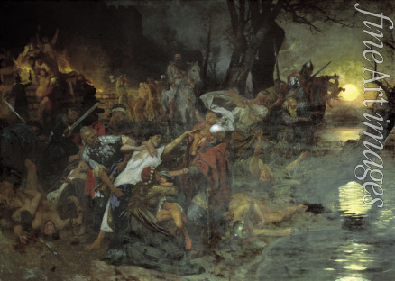 Siemiradzki Henryk - Svyatoslav's I of Kiev Warriors Fighting during the Siege of Dorostolon in 971