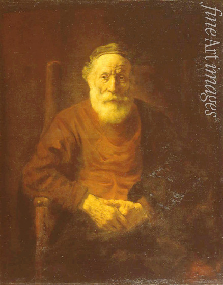 Rembrandt van Rhijn - Bildnis eines Greises in Rot